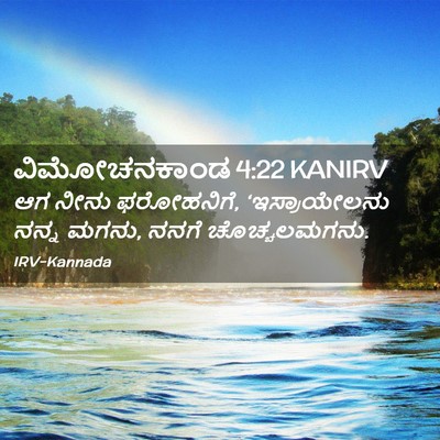 Picture 02 - ವಿಮೋಚನಕಾಂಡ 4:22 KANIRV - ಆಗ ನೀನು ಫರೋಹನಿಗೆ, - Bible Verse Picture