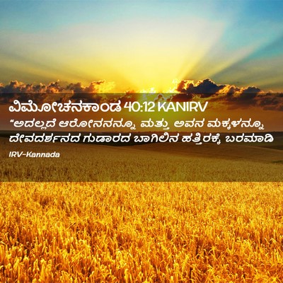 Picture 02 - ವಿಮೋಚನಕಾಂಡ 40:12 KANIRV - “ಅದಲ್ಲದೆ - Bible Verse Picture