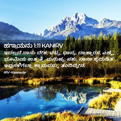 Picture 02 - ಹಗ್ಗಾಯನು 1:11 KANIRV - ಇದಲ್ಲದೆ ನಾನು ದೇಶ, - Bible Verse Picture