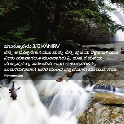 Picture 02 - ಹಬಕ್ಕೂಕನು 3:13 KANIRV - ನಿನ್ನ - Bible Verse Picture