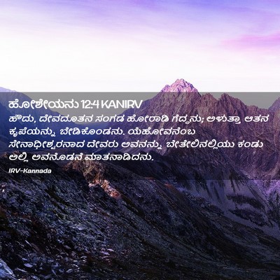 Picture 02 - ಹೋಶೇಯನು 12:4 KANIRV - ಹೌದು, ದೇವದೂತನ ಸಂಗಡ - Bible Verse Picture