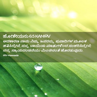 Picture 02 - ಹೋಶೇಯನು 6:5 KANIRV - ಆದಕಾರಣ ನಾನು ನಿಮ್ಮ - Bible Verse Picture
