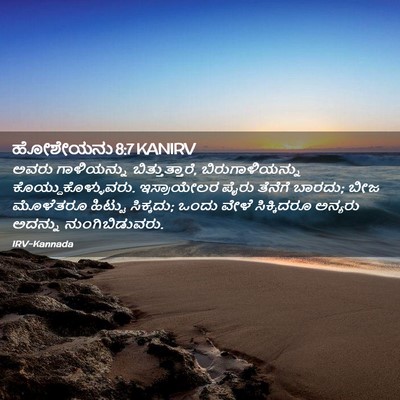 Picture 02 - ಹೋಶೇಯನು 8:7 KANIRV - ಅವರು ಗಾಳಿಯನ್ನು - Bible Verse Picture