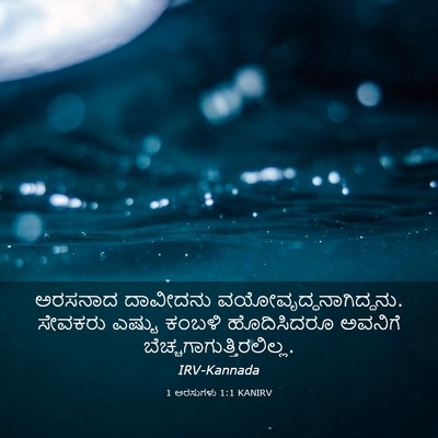 Picture 03 - 1 ಅರಸುಗಳು 1:1 KANIRV - ಅರಸನಾದ ದಾವೀದನು - Bible Verse Picture