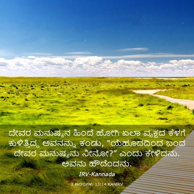 Picture 03 - 1 ಅರಸುಗಳು 13:14 KANIRV - ದೇವರ ಮನುಷ್ಯನ - Bible Verse Picture