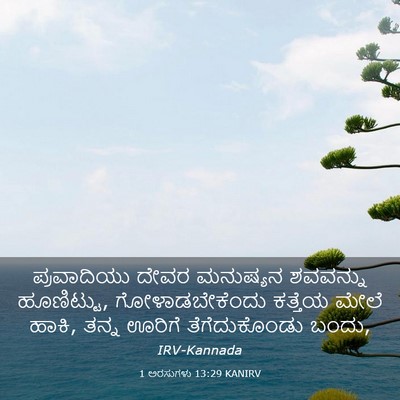 Picture 03 - 1 ಅರಸುಗಳು 13:29 KANIRV - ಪ್ರವಾದಿಯು ದೇವರ - Bible Verse Picture