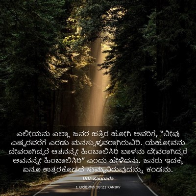 Picture 03 - 1 ಅರಸುಗಳು 18:21 KANIRV - ಎಲೀಯನು ಎಲ್ಲಾ ಜನರ - Bible Verse Picture