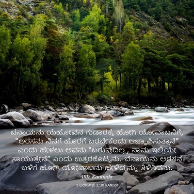 Picture 03 - 1 ಅರಸುಗಳು 2:30 KANIRV - ಬೆನಾಯನು ಯೆಹೋವನ - Bible Verse Picture