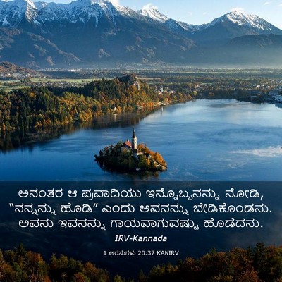 Picture 03 - 1 ಅರಸುಗಳು 20:37 KANIRV - ಅನಂತರ ಆ ಪ್ರವಾದಿಯು - Bible Verse Picture