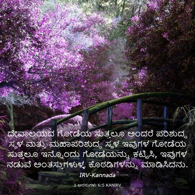 Picture 03 - 1 ಅರಸುಗಳು 6:5 KANIRV - ದೇವಾಲಯದ ಗೋಡೆಯ - Bible Verse Picture