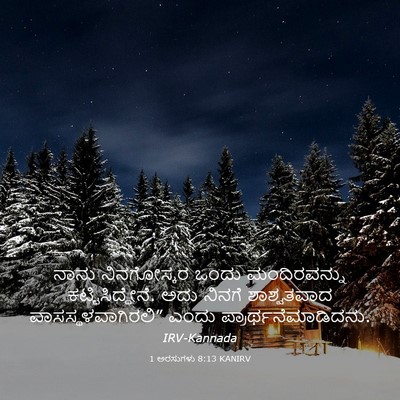 Picture 03 - 1 ಅರಸುಗಳು 8:13 KANIRV - ನಾನು ನಿನಗೋಸ್ಕರ - Bible Verse Picture