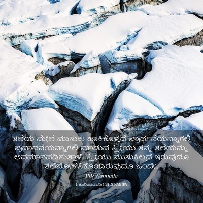Picture 03 - 1 ಕೊರಿಂಥದವರಿಗೆ 11:5 KANIRV - ತಲೆಯ ಮೇಲೆ ಮುಸುಕು - Bible Verse Picture