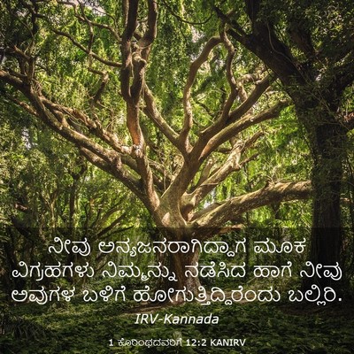 Picture 03 - 1 ಕೊರಿಂಥದವರಿಗೆ 12:2 KANIRV - ನೀವು - Bible Verse Picture
