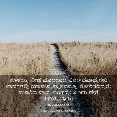 Picture 03 - 1 ಕೊರಿಂಥದವರಿಗೆ 14:7 KANIRV - ಕೊಳಲು, ವೀಣೆ ಮೊದಲಾದ - Bible Verse Picture