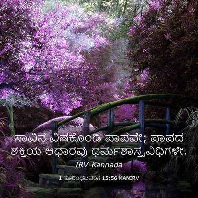 Picture 03 - 1 ಕೊರಿಂಥದವರಿಗೆ 15:56 KANIRV - ಸಾವಿನ ವಿಷಕೊಂಡಿ - Bible Verse Picture