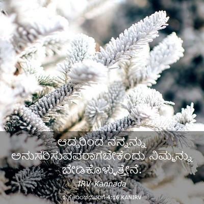 Picture 03 - 1 ಕೊರಿಂಥದವರಿಗೆ 4:16 KANIRV - ಆದ್ದರಿಂದ ನನ್ನನ್ನು - Bible Verse Picture