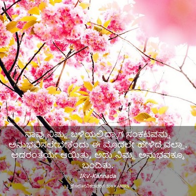 Picture 03 - 1 ಥೆಸಲೋನಿಕದವರಿಗೆ 3:4 KANIRV - ನಾವು ನಿಮ್ಮ - Bible Verse Picture