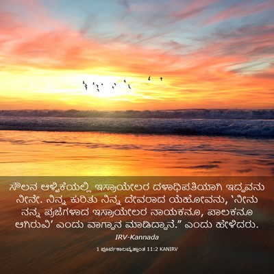 Picture 03 - 1 ಪೂರ್ವಕಾಲವೃತ್ತಾಂತ 11:2 KANIRV - ಸೌಲನ ಆಳ್ವಿಕೆಯಲ್ಲಿ - Bible Verse Picture