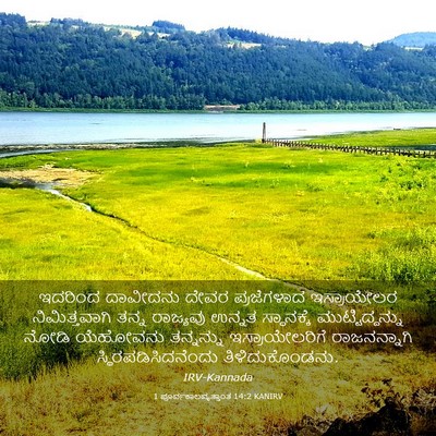 Picture 03 - 1 ಪೂರ್ವಕಾಲವೃತ್ತಾಂತ 14:2 KANIRV - ಇದರಿಂದ ದಾವೀದನು - Bible Verse Picture