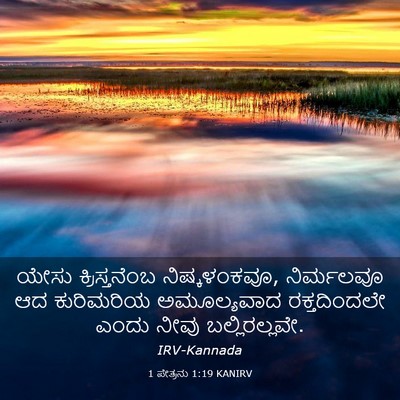 Picture 03 - 1 ಪೇತ್ರನು 1:19 KANIRV - ಯೇಸು ಕ್ರಿಸ್ತನೆಂಬ - Bible Verse Picture