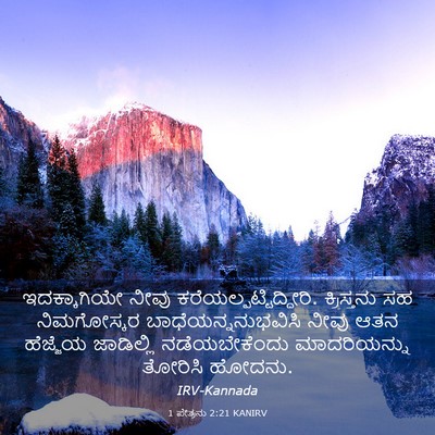 Picture 03 - 1 ಪೇತ್ರನು 2:21 KANIRV - ಇದಕ್ಕಾಗಿಯೇ ನೀವು - Bible Verse Picture