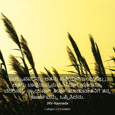 Picture 03 - 1 ಪೇತ್ರನು 2:23 KANIRV - ಬಯ್ಯುವವರನ್ನು ಆತನು - Bible Verse Picture