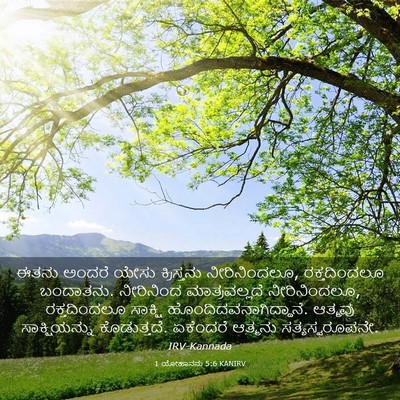 Picture 03 - 1 ಯೋಹಾನನು 5:6 KANIRV - ಈತನು ಅಂದರೆ ಯೇಸು - Bible Verse Picture