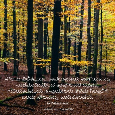 Picture 03 - 1 ಸಮುವೇಲನು 13:4 KANIRV - ಸೌಲನು ಫಿಲಿಷ್ಟಿಯರ - Bible Verse Picture