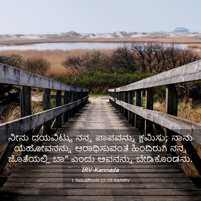 Picture 03 - 1 ಸಮುವೇಲನು 15:25 KANIRV - ನೀನು ದಯವಿಟ್ಟು - Bible Verse Picture