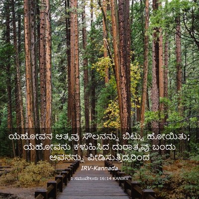 Picture 03 - 1 ಸಮುವೇಲನು 16:14 KANIRV - ಯೆಹೋವನ ಆತ್ಮವು - Bible Verse Picture