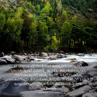 Picture 03 - 1 ಸಮುವೇಲನು 2:14 KANIRV - ಆ ಮಾಂಸ - Bible Verse Picture