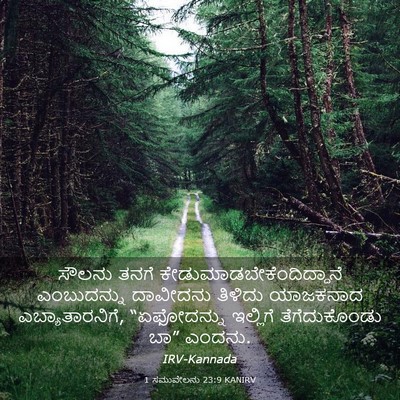Picture 03 - 1 ಸಮುವೇಲನು 23:9 KANIRV - ಸೌಲನು ತನಗೆ - Bible Verse Picture
