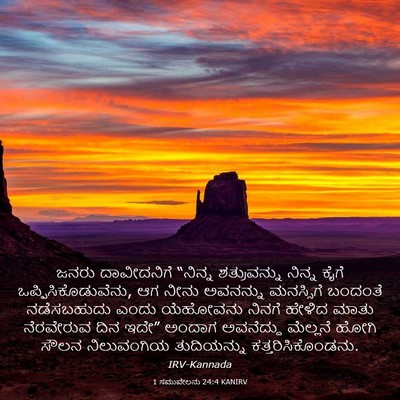Picture 03 - 1 ಸಮುವೇಲನು 24:4 KANIRV - ಜನರು ದಾವೀದನಿಗೆ - Bible Verse Picture