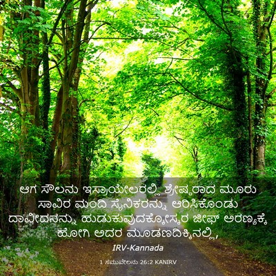 Picture 03 - 1 ಸಮುವೇಲನು 26:2 KANIRV - ಆಗ ಸೌಲನು - Bible Verse Picture