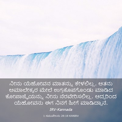 Picture 03 - 1 ಸಮುವೇಲನು 28:18 KANIRV - ನೀನು ಯೆಹೋವನ - Bible Verse Picture