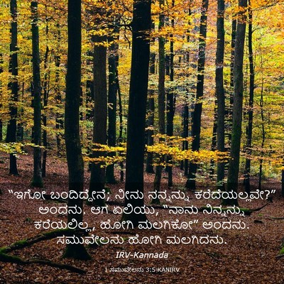 Picture 03 - 1 ಸಮುವೇಲನು 3:5 KANIRV - “ಇಗೋ ಬಂದಿದ್ದೇನೆ; - Bible Verse Picture