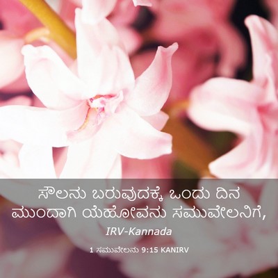 Picture 03 - 1 ಸಮುವೇಲನು 9:15 KANIRV - ಸೌಲನು ಬರುವುದಕ್ಕೆ - Bible Verse Picture