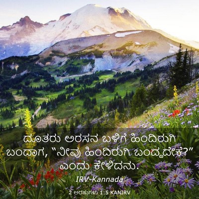 Picture 03 - 2 ಅರಸುಗಳು 1:5 KANIRV - ದೂತರು ಅರಸನ ಬಳಿಗೆ - Bible Verse Picture