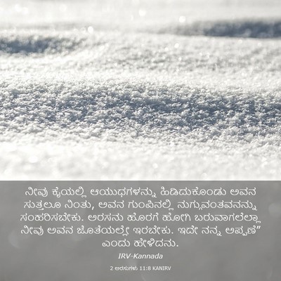 Picture 03 - 2 ಅರಸುಗಳು 11:8 KANIRV - ನೀವು ಕೈಯಲ್ಲಿ - Bible Verse Picture