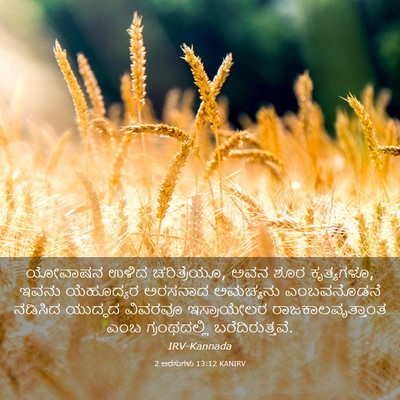 Picture 03 - 2 ಅರಸುಗಳು 13:12 KANIRV - ಯೋವಾಷನ ಉಳಿದ - Bible Verse Picture