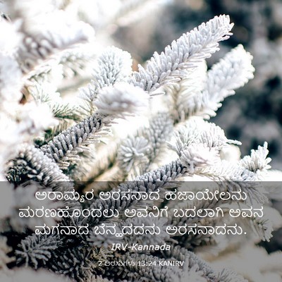 Picture 03 - 2 ಅರಸುಗಳು 13:24 KANIRV - ಅರಾಮ್ಯರ ಅರಸನಾದ - Bible Verse Picture