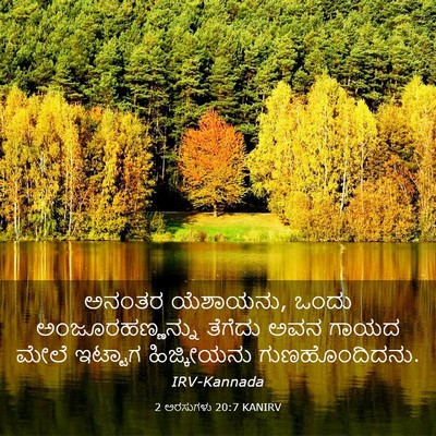 Picture 03 - 2 ಅರಸುಗಳು 20:7 KANIRV - ಅನಂತರ ಯೆಶಾಯನು, - Bible Verse Picture