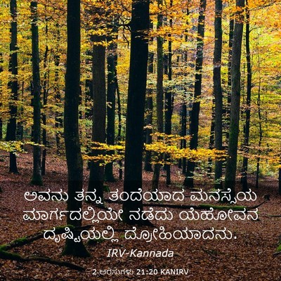 Picture 03 - 2 ಅರಸುಗಳು 21:20 KANIRV - ಅವನು ತನ್ನ ತಂದೆಯಾದ - Bible Verse Picture
