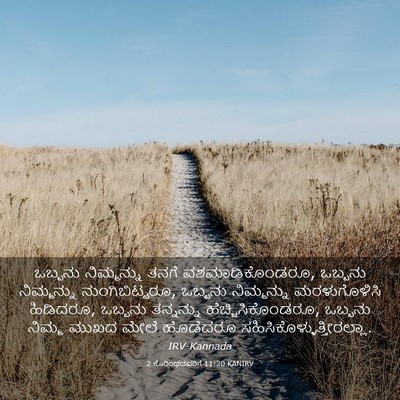 Picture 03 - 2 ಕೊರಿಂಥದವರಿಗೆ 11:20 KANIRV - ಒಬ್ಬನು ನಿಮ್ಮನ್ನು - Bible Verse Picture
