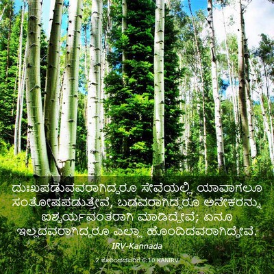 Picture 03 - 2 ಕೊರಿಂಥದವರಿಗೆ 6:10 KANIRV -  - Bible Verse Picture