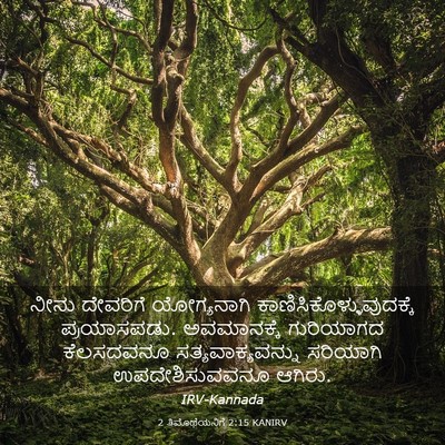 Picture 03 - 2 ತಿಮೊಥೆಯನಿಗೆ 2:15 KANIRV - ನೀನು ದೇವರಿಗೆ - Bible Verse Picture