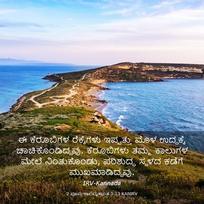 Picture 03 - 2 ಪೂರ್ವಕಾಲವೃತ್ತಾಂತ 3:13 KANIRV - ಈ ಕೆರೂಬಿಗಳ - Bible Verse Picture