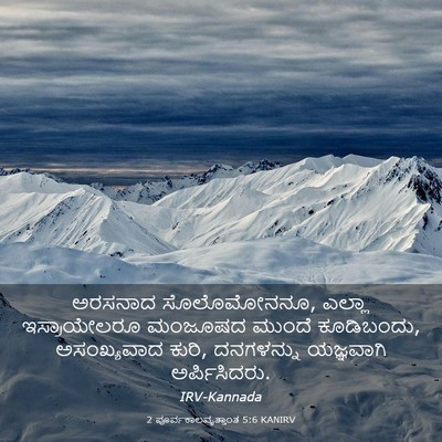 Picture 03 - 2 ಪೂರ್ವಕಾಲವೃತ್ತಾಂತ 5:6 KANIRV - ಅರಸನಾದ ಸೊಲೊಮೋನನೂ, - Bible Verse Picture