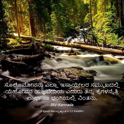 Picture 03 - 2 ಪೂರ್ವಕಾಲವೃತ್ತಾಂತ 6:12 KANIRV - ಸೊಲೊಮೋನನು ಎಲ್ಲಾ - Bible Verse Picture