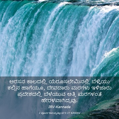 Picture 03 - 2 ಪೂರ್ವಕಾಲವೃತ್ತಾಂತ 9:27 KANIRV - ಅರಸನ ಕಾಲದಲ್ಲಿ - Bible Verse Picture